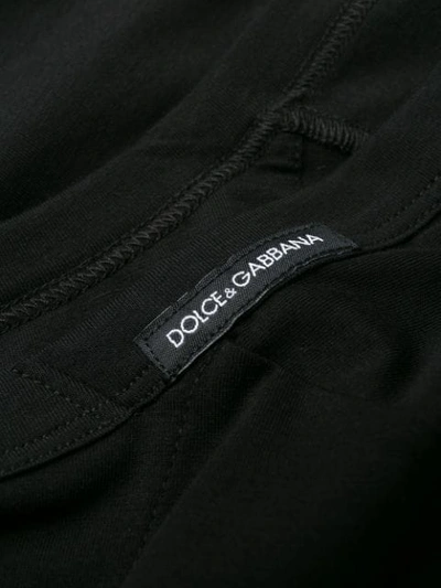 Shop Dolce & Gabbana Stitched Logo Tab T-shirt In Black