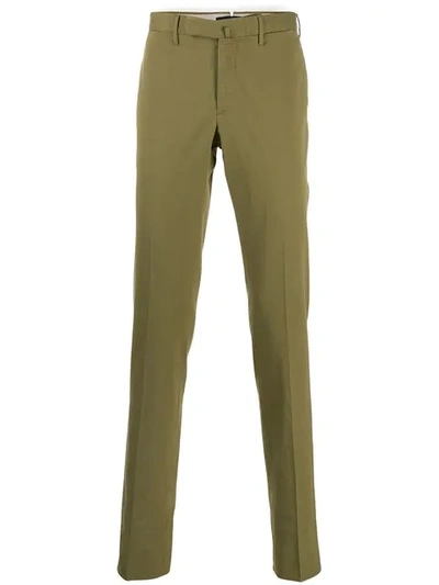 Shop Incotex Slim Fit Tailored Trousers In Green