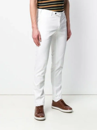 Shop Pt01 White Slim Fit Trousers