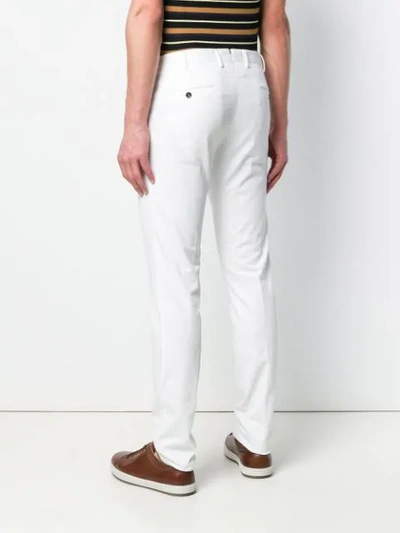 Shop Pt01 White Slim Fit Trousers