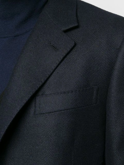 Shop Caruso Tailored Single Breasted Coat - Blue