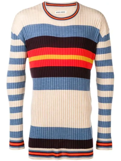 Shop Henrik Vibskov Soap Striped Sweater In Neutrals
