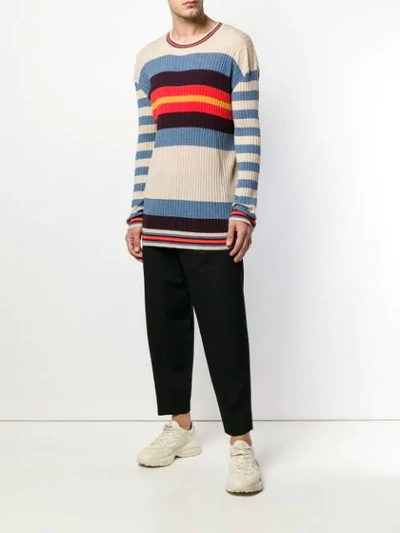 Shop Henrik Vibskov Soap Striped Sweater In Neutrals