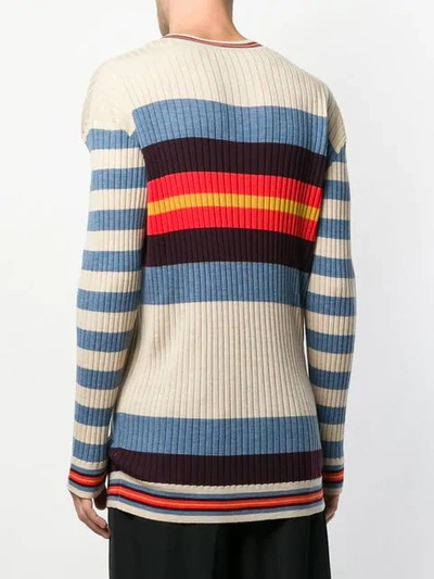 Shop Henrik Vibskov Soap Striped Sweater In Neutrals