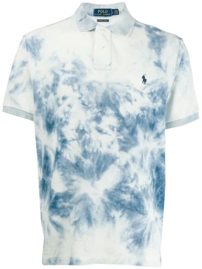 Shop Polo Ralph Lauren Poloshirt Mit Batikmuster In Blue ,white