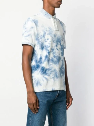 Shop Polo Ralph Lauren Poloshirt Mit Batikmuster In Blue ,white