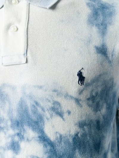 Shop Polo Ralph Lauren Poloshirt Mit Batikmuster In Blue ,white