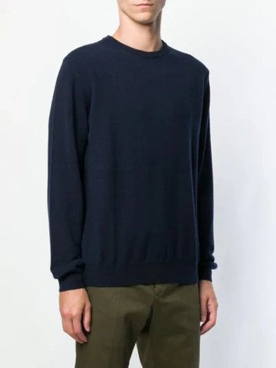 Shop Corneliani Crew Neck Sweater In Blue