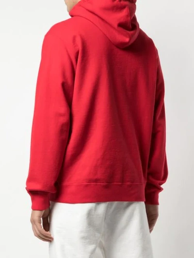 Shop Supreme Embroidered Logo Hoodie In Red