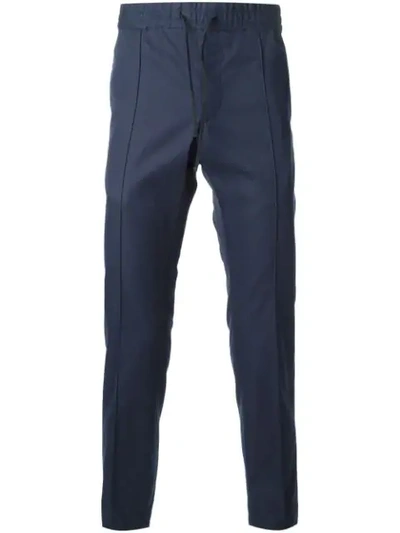 Shop Valentino Straight Leg Trousers In Blue