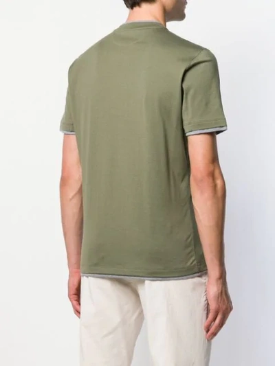 Shop Brunello Cucinelli Layered-effect T-shirt In Green
