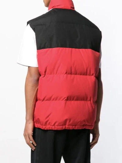 Shop Palm Angels Oversized Vest In 2001  Red/black