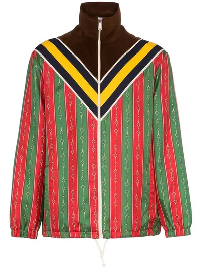 Shop Gucci Chain-link Print Track Jacket In 2073 Multi