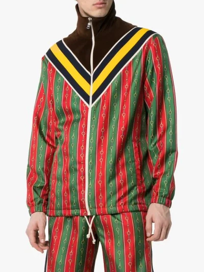 Shop Gucci Chain-link Print Track Jacket In 2073 Multi