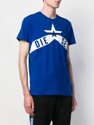 Shop Diesel 't-diego-a7' T-shirt In 8cr Blue