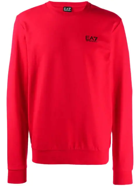 red armani sweatshirt