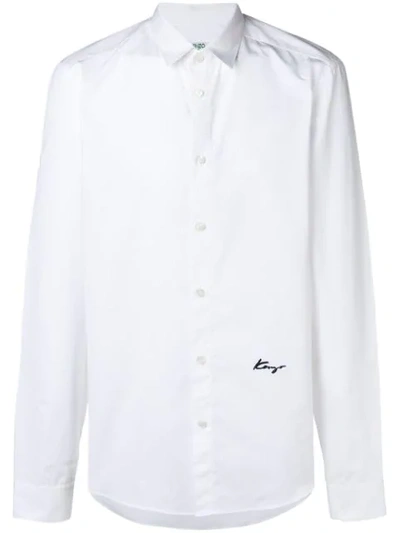 Shop Kenzo Plain Shirt - White