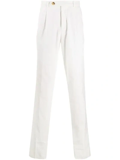 Shop Brunello Cucinelli Straight-leg Trousers In White