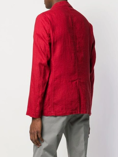 Shop Aspesi Single Breasted Blazer In Red