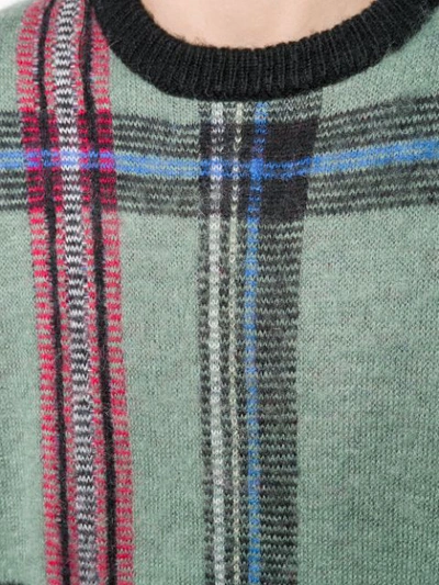Shop Stussy Large Check Jumper In Green