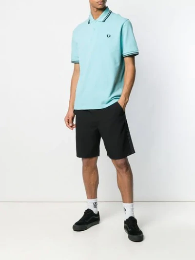 Shop Fred Perry X Art Comes First Klassisches Poloshirt - Blau In Blue
