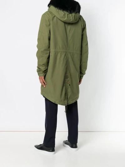 Shop Mr & Mrs Italy Hooded Parka Coat In Green