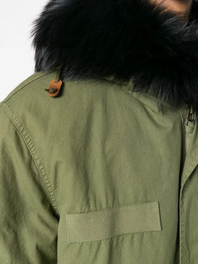 Shop Mr & Mrs Italy Hooded Parka Coat In Green