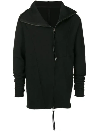 Shop Army Of Me Deconstructed Zip-up Hoodie - Black