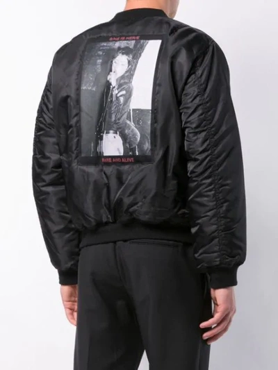 YANG LI PSYCHIC PATCH BOMBER JACKET - 黑色