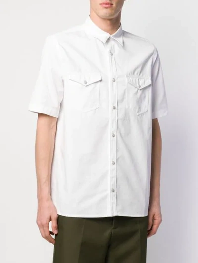 Shop Givenchy Logo Side-stripe Shirt In White