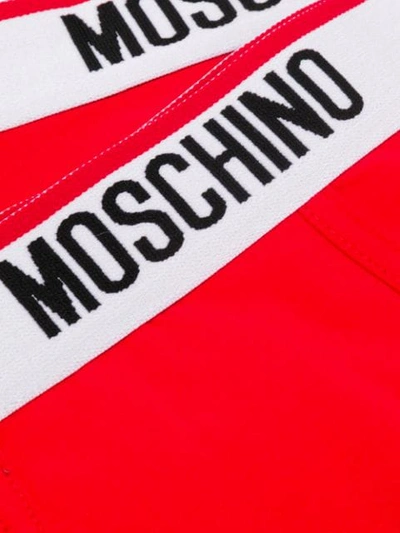 Shop Moschino Logo Waistband Boxer Set In 0114 Red