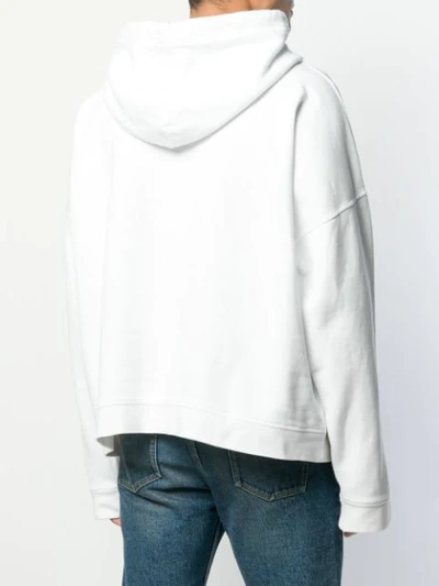 Shop Dsquared2 Logo Drawstring Hoodie In White