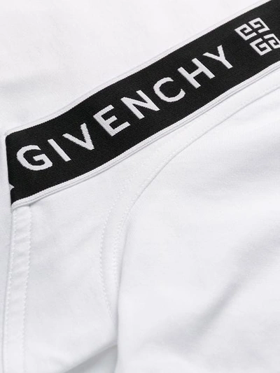 Shop Givenchy Logo Tape Polo Shirt In White