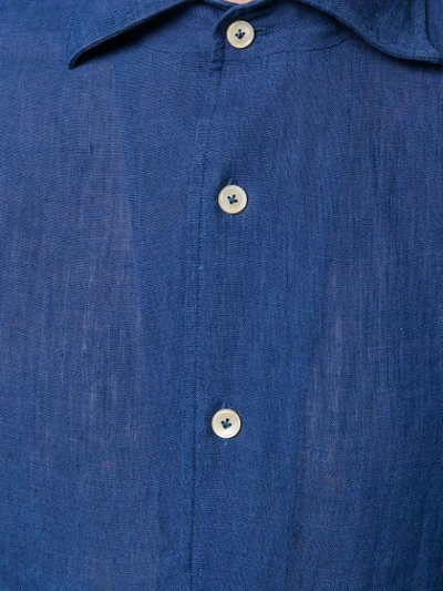 Shop Alessandro Gherardi Pointed Collar Shirt In Blue