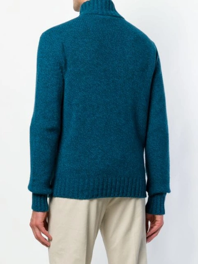 Shop Loro Piana Zipped Cardigan In Blue