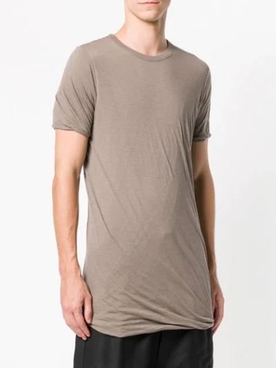 Shop Rick Owens Double Layer T In Grey