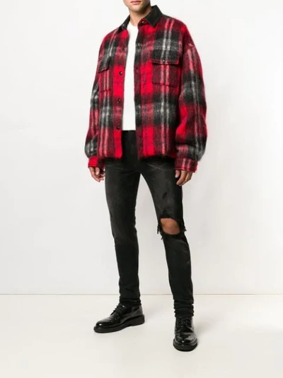 Shop Amiri Lumberjack Jacket In Red/ Red