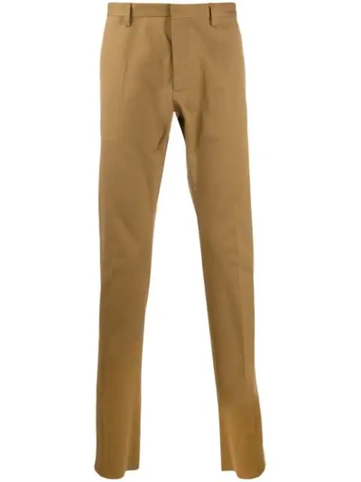 Shop Dsquared2 Slim Tailored Trousers - Neutrals