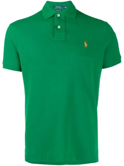 Shop Polo Ralph Lauren Embroiderd Logo Polo Shirt In 107 Green