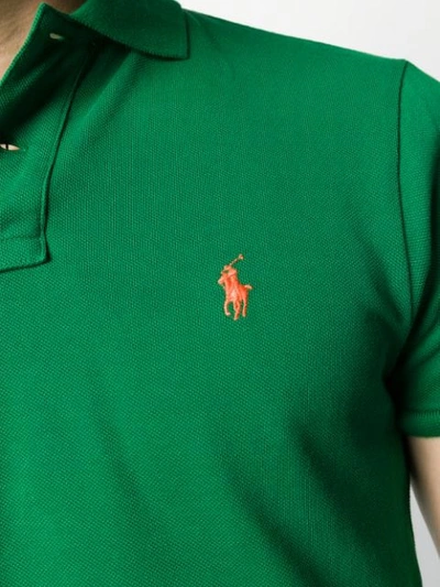 Shop Polo Ralph Lauren Embroiderd Logo Polo Shirt In 107 Green
