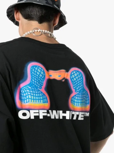 Shop Off-white Thermo Man Print T-shirt In Black