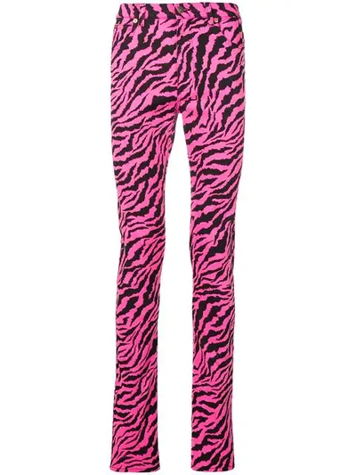 Shop Gucci Animal Print Jeans In Pink