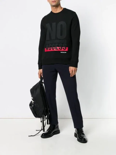 Shop Neil Barrett Printed Sweatshirt In Black