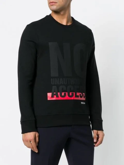 Shop Neil Barrett Printed Sweatshirt In Black