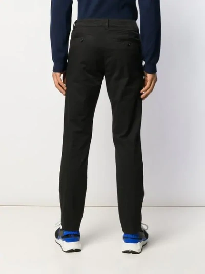 Shop Kenzo Slim Fit Trousers In Black