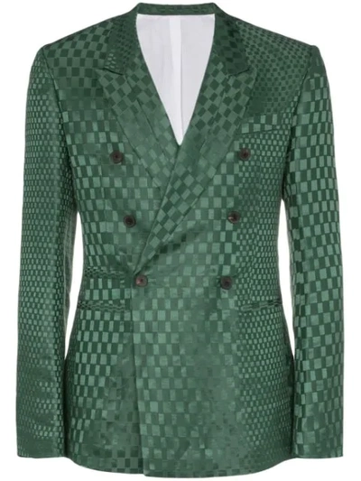 Shop Haider Ackermann Checked Double In 40048 Green