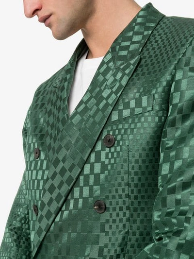 Shop Haider Ackermann Checked Double In 40048 Green