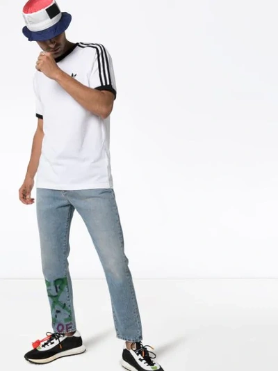 Shop Adidas Originals 3-stripe T-shirt In White