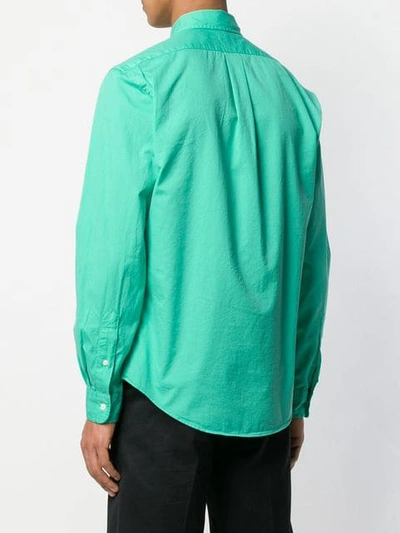 Shop Polo Ralph Lauren Button Down Logo Shirt In Green