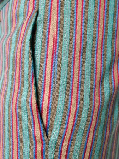 Shop Vivienne Westwood Fancy Stripes Cropped James Bond Trousers In 001f Multicolour Stripes